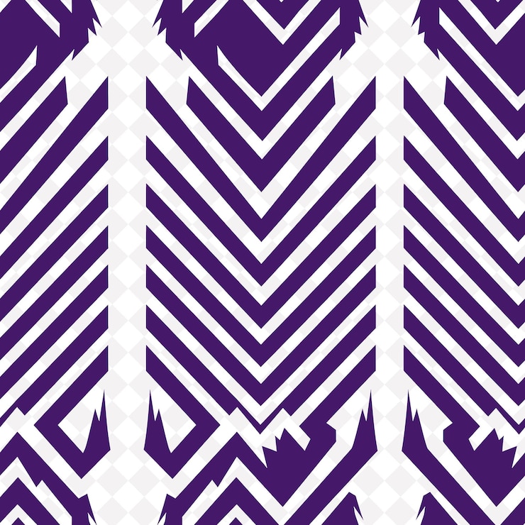 PSD patrón chevron con tipo de icono de lobo y líneas angulares con diseño vectorial de patrón natural abstracto