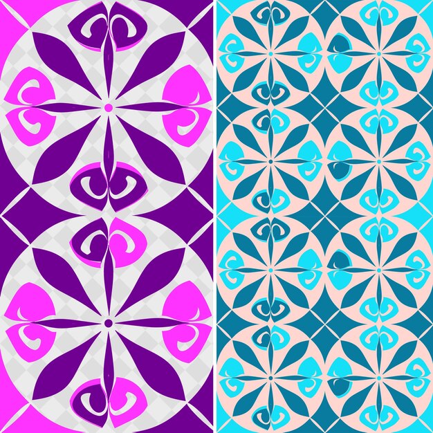 Patrón de colcha hawaiano creado con curvas simétricas y vector geométrico abstracto creativo G