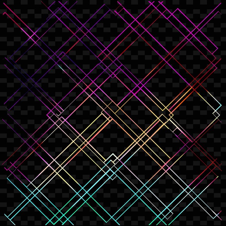 PSD un patrón colorido de líneas con un fondo negro