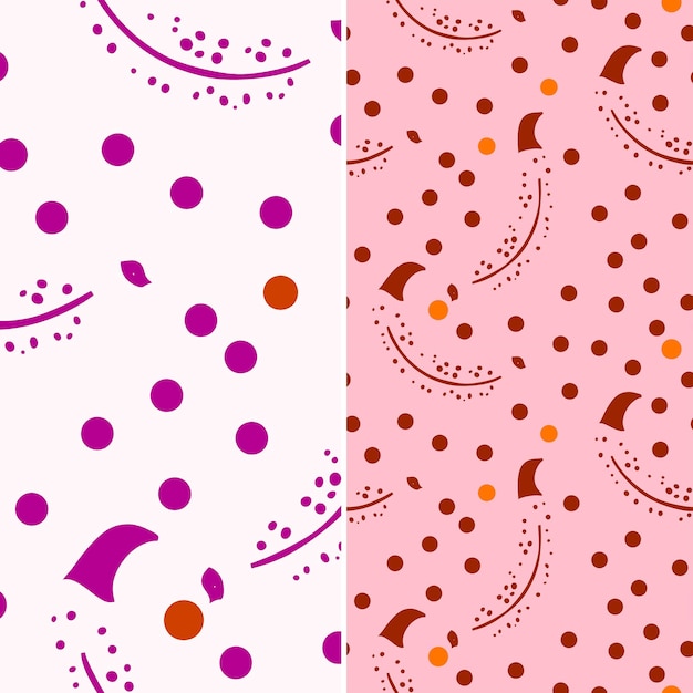 un patrón colorido con puntos y puntos de diferentes colores