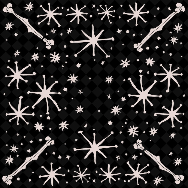 PSD un patrón con copos de nieve y una estrella en él