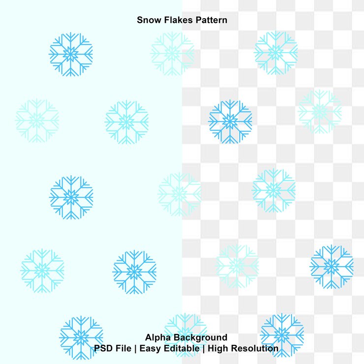 PSD patrón de copos de nieve