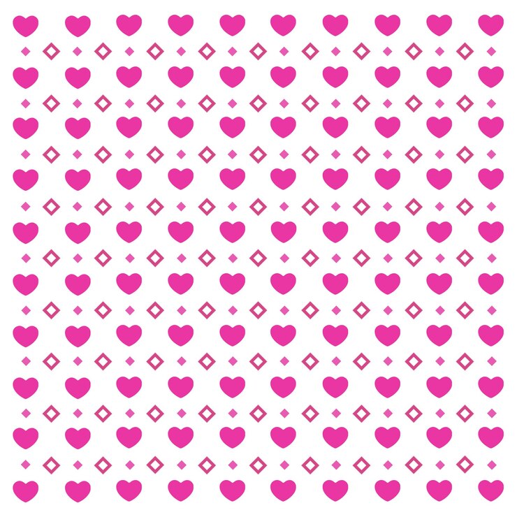 Patrón de corazón rosa para el día de San Valentín Diseño de fondo de amor geométrico sin costuras para romántico