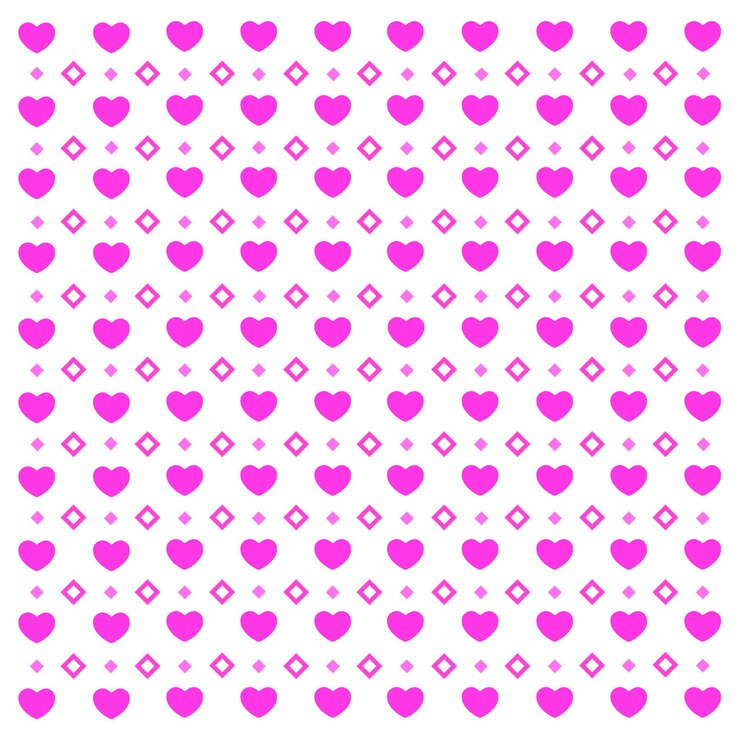 Patrón de corazón rosa para el día de San Valentín Diseño de fondo de amor geométrico sin costuras