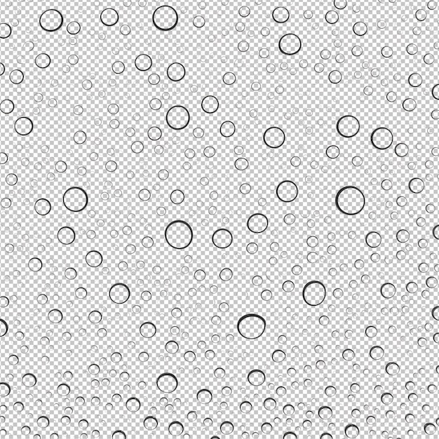 Patrón sin costuras de gotas o burbujas de agua