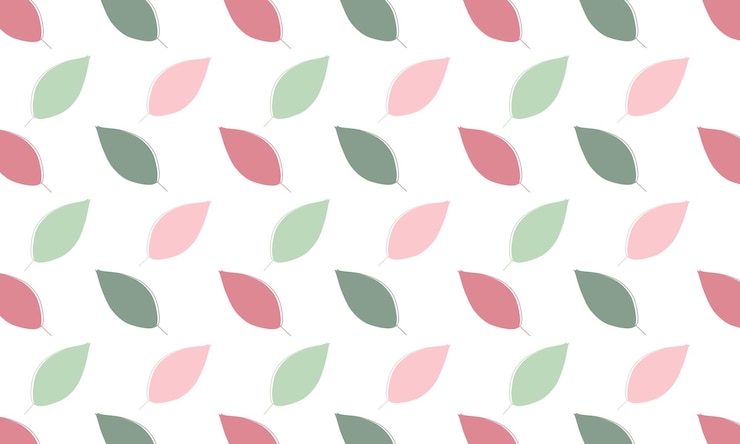 PSD patrón de cuadrícula repetitivo con hojas en colores pastel