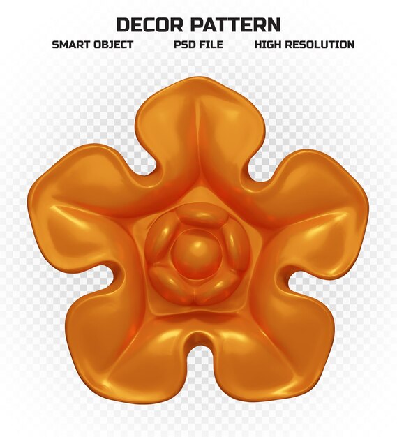 Patrón de decoración naranja brillante en alta calidad para decoración