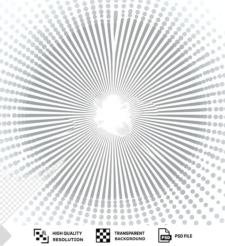 PSD patrón de difusión de luz transparente símbolo vectorial brillo suave fondo de punto blanco con un sol brillante en primer plano