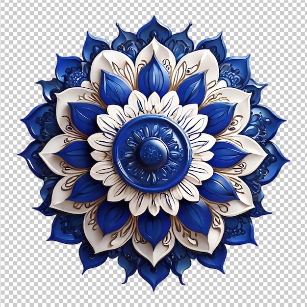 PSD el patrón de diseño fractal de mandala aislado en un fondo transparente png pro