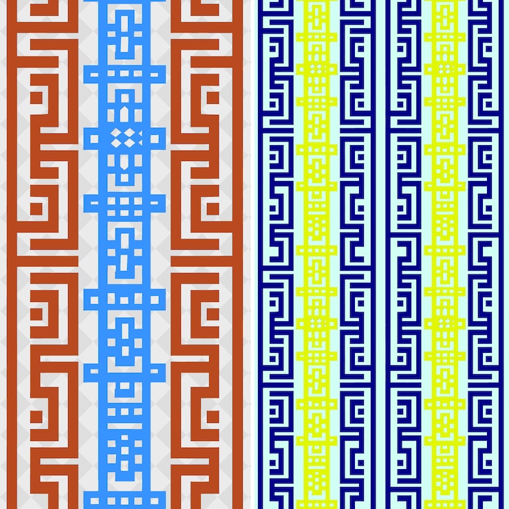 PSD patrón de faja lituano que consta de formas geométricas y un vector geométrico abstracto creativo