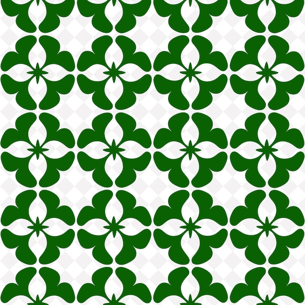 un patrón de flor verde con un fondo verde