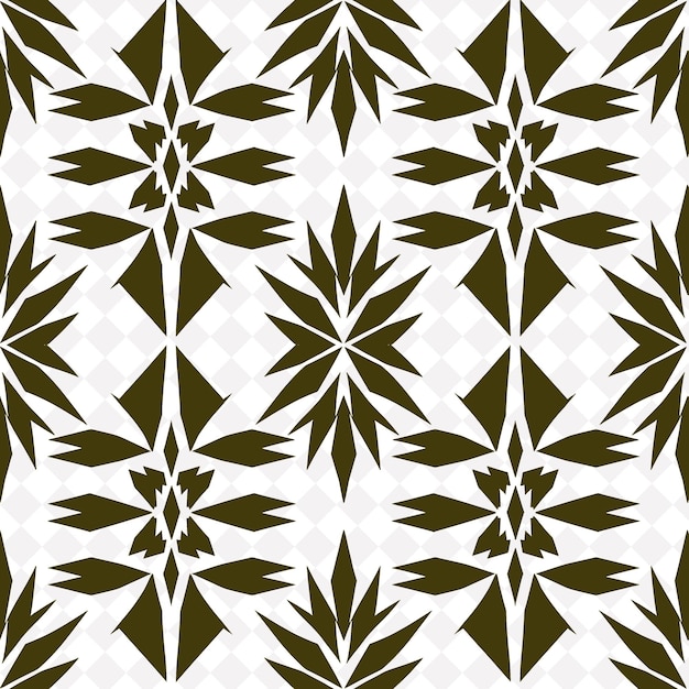 un patrón de flores negras y blancas en un fondo marrón