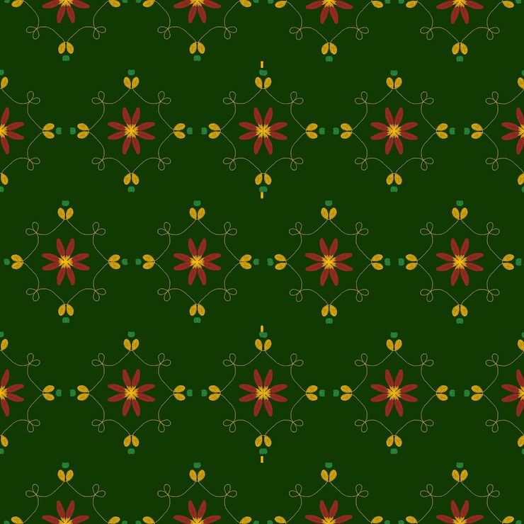 PSD patrón de flores rojas