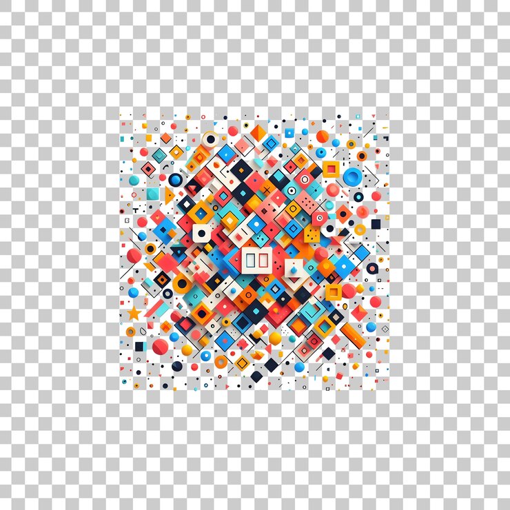 PSD patrón geométrico abstracto sobre un fondo blanco