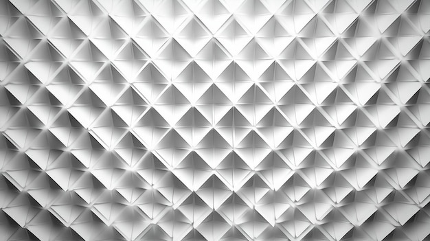 Patrón geométrico blanco abstracto de triángulos repetidos que crean una superficie texturizada
