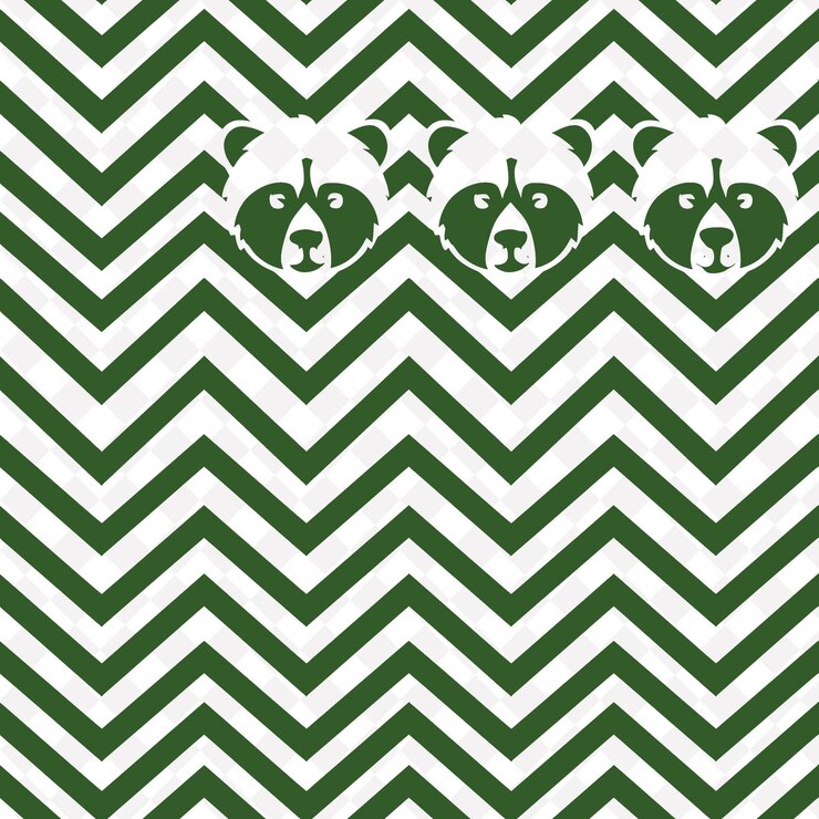PSD patrón de herringbone con tipo de icono de oso y línea diagonal abstracto diseño vectorial de patrones naturales