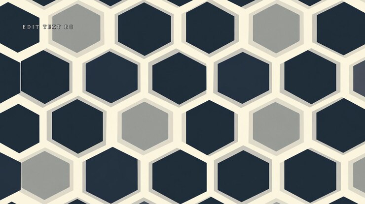 PSD patrón hexagonal geométrico abstracto en gris marino y beige
