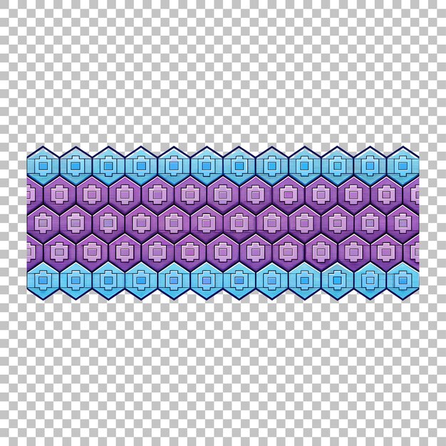 Patrón hexagonal púrpura y azul