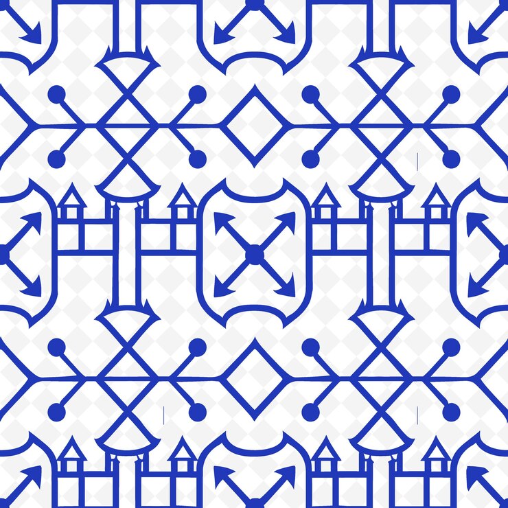 PSD patrón de medallón soberano con icono de castillo y líneas en negrita arte de contorno abstracto inspirado en la naturaleza