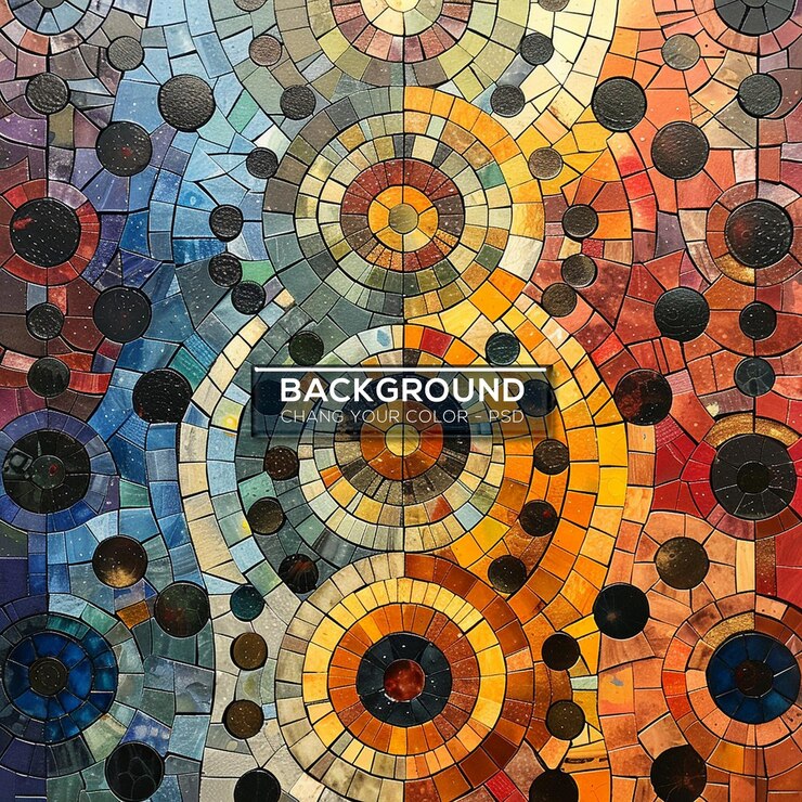 PSD patrón de mosaico muy detallado