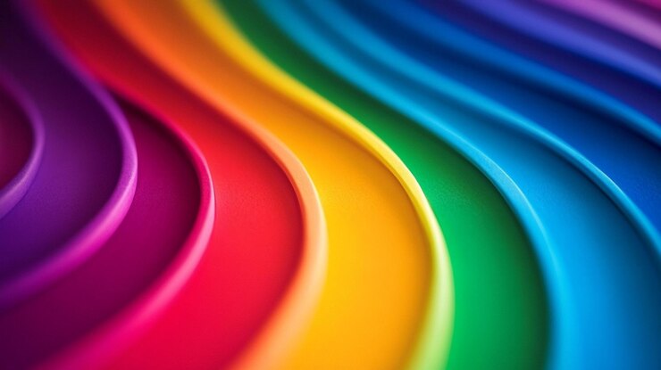 PSD patrón de onda de arco iris abstracto curvas de colores vibrantes