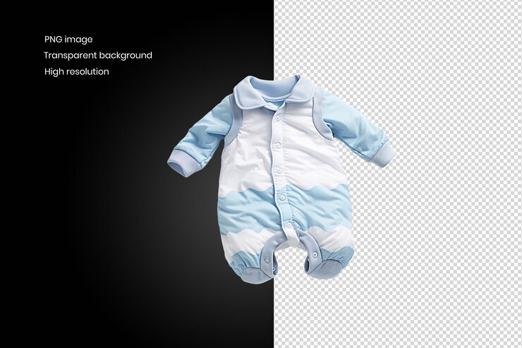 PSD patrón de onda azul y blanco para bebés con botones