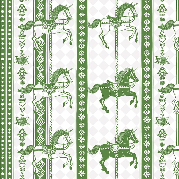 Un patrón de papel tapiz con caballos y caballos