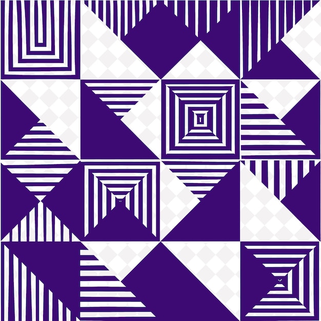 Un patrón púrpura y blanco con un cuadrado y un cuadrado en el medio