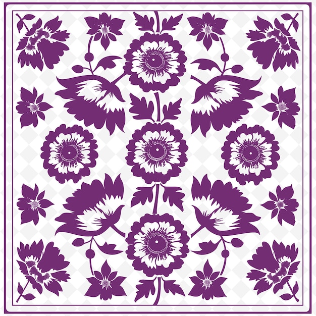 PSD un patrón púrpura y blanco con los girasoles en él