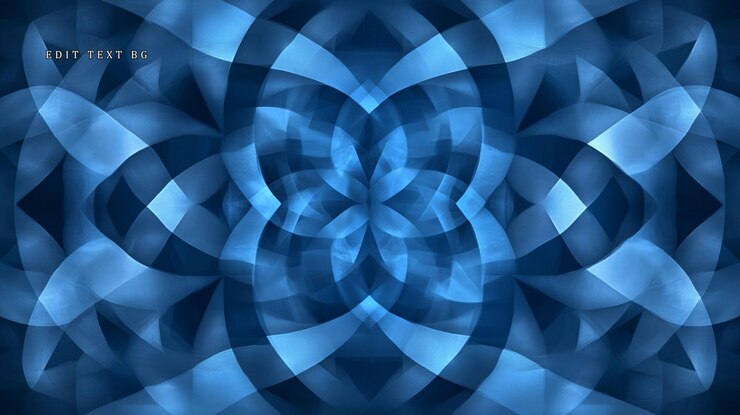 PSD patrón simétrico azul resplandeciente abstracto