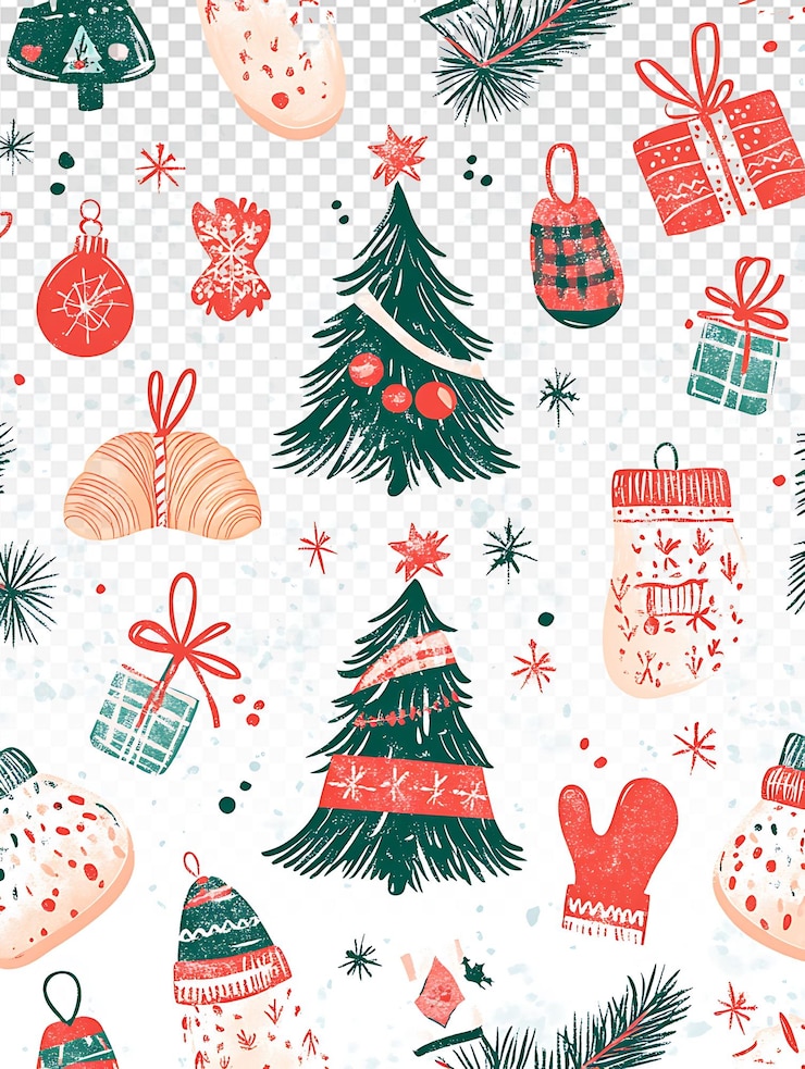 PSD patrón de suéter pastel festivo para el ánimo navideño