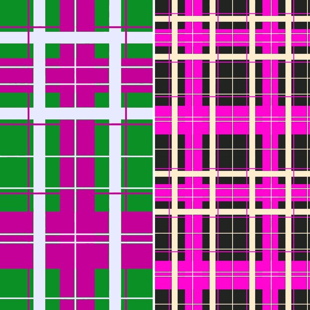 PSD patrón de tartán escocés que consiste en un vector geométrico abstracto creativo que se cruza con el horizonte