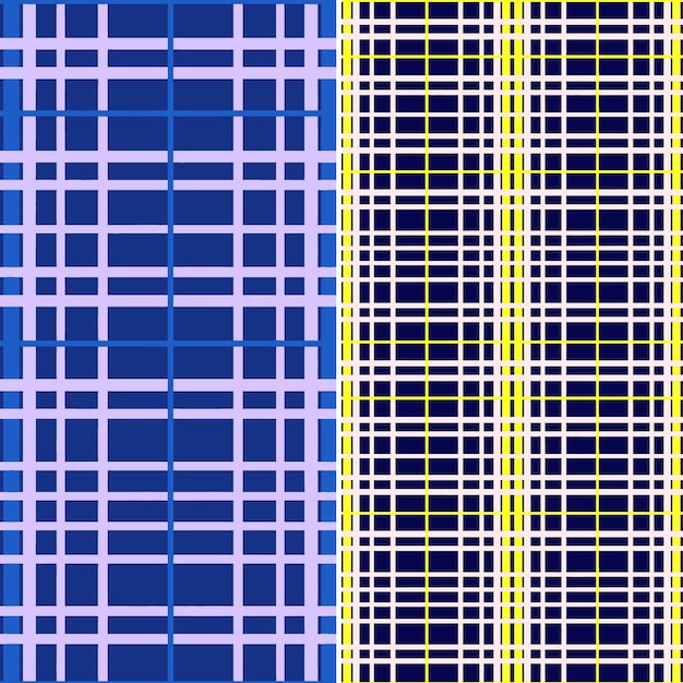 PSD patrón de tartán escocés que consiste en un vector geométrico abstracto creativo que se cruza con el horizonte