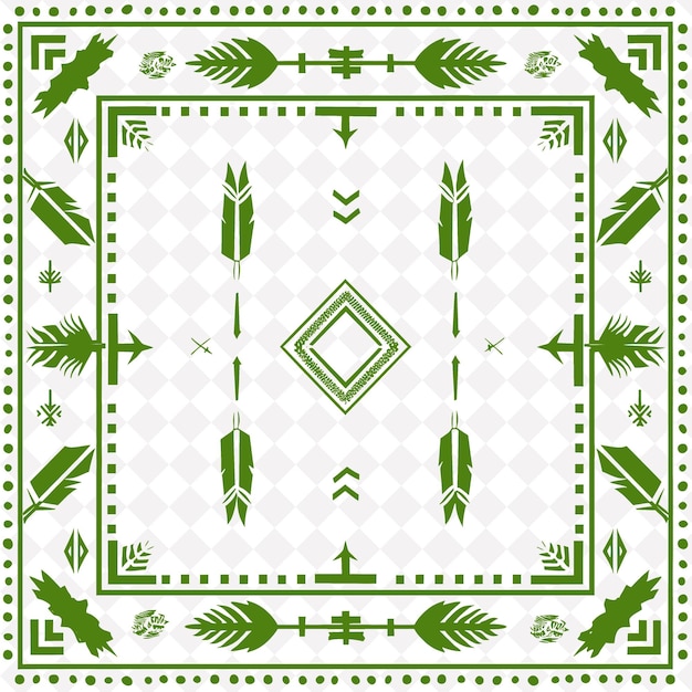 PSD un patrón verde y blanco con una flor verde y blanca