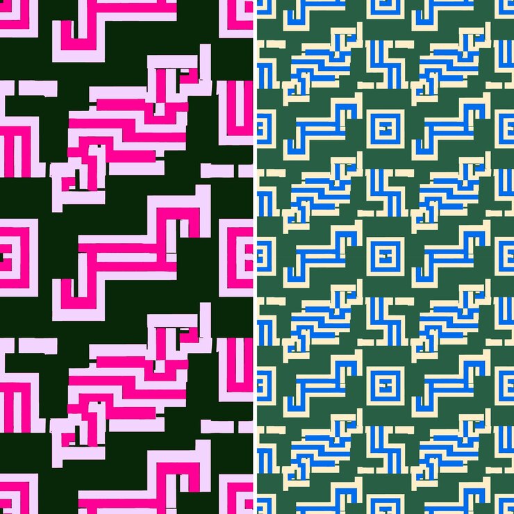 PSD patrones clave griegos con líneas entrelazadas y geometría sha vector geométrico abstracto creativo