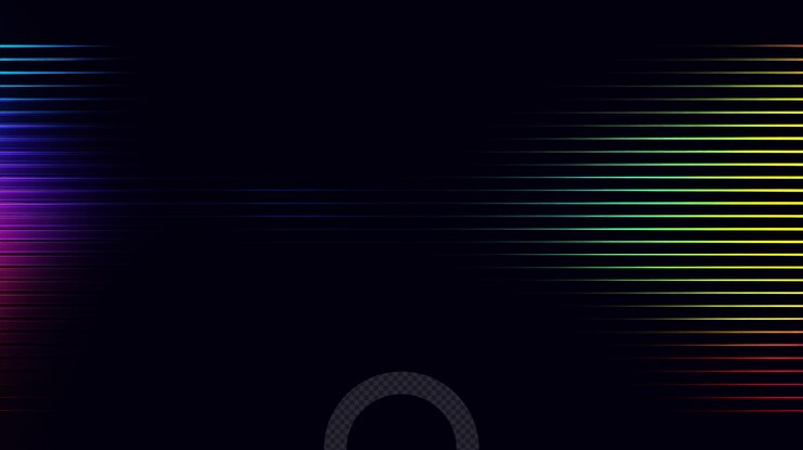 PSD los patrones de luz de rayas coloridas crean un diseño de fondo digital abstracto