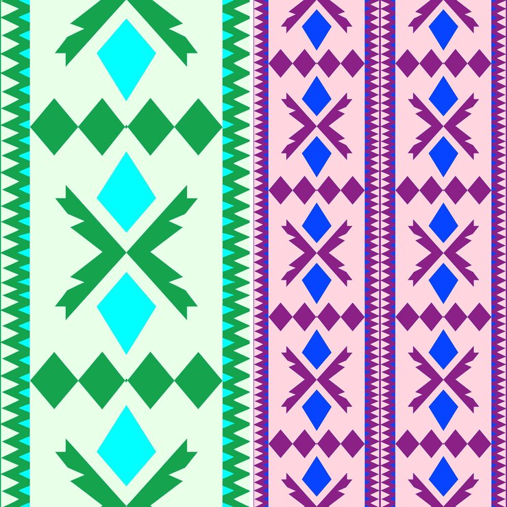 PSD patrones de patchwork seminole con rayas diamantes y triángulos diseños abstractos tradicionales de png