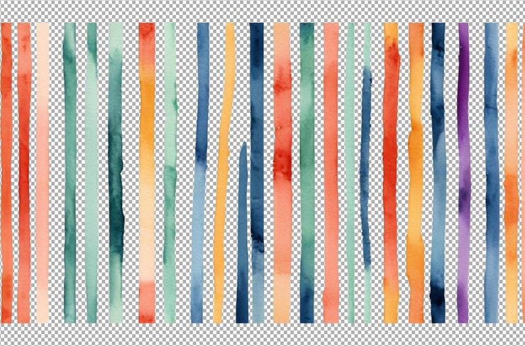 PSD patrones de rayas de acuarela en colores vibrantes