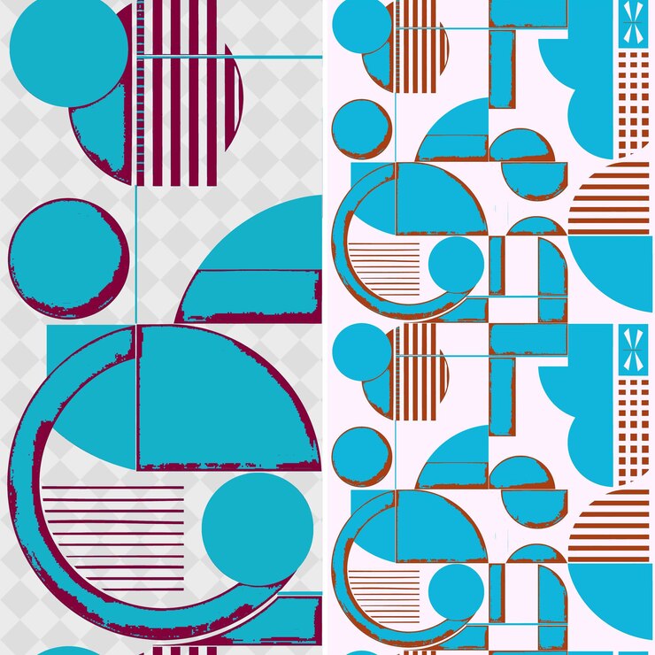 PSD patrones rústicos con formas geométricas y delimitados por rectángulo vector geométrico abstracto creativo