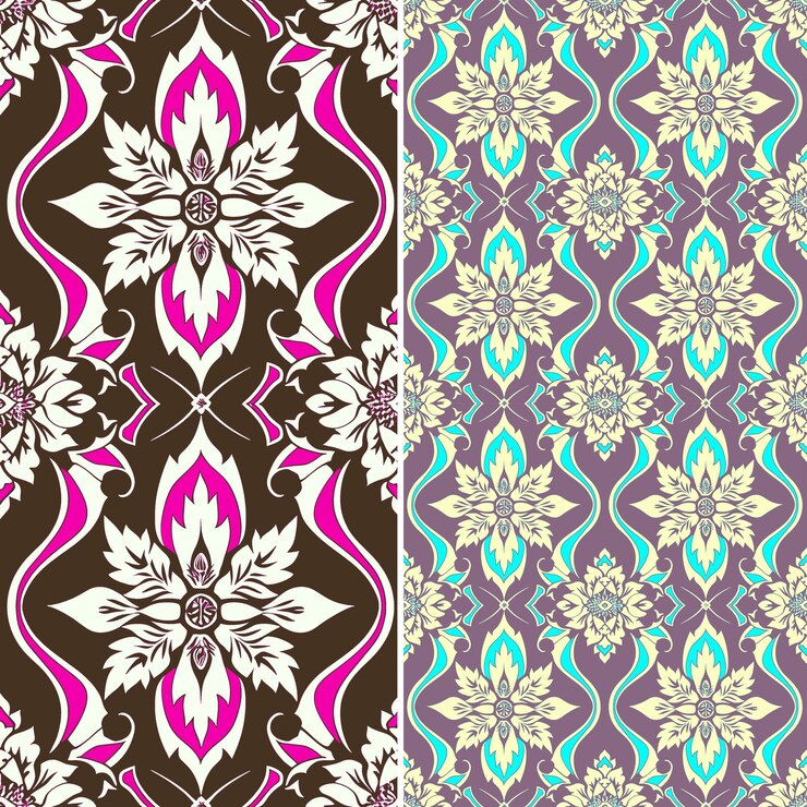 PSD patrones tailandeses con garudas hojas y flores con diseños abstractos tradicionales detallados de png