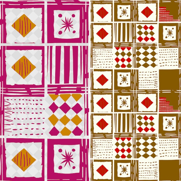 Patrones de tela de barro africano con formas geométricas y vector geométrico abstracto creativo de Bordere