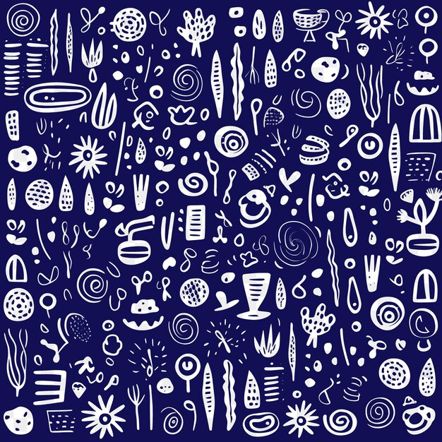 PSD patrones únicos de doodle esbozos artísticos collage y diseños garabateados para sus proyectos digitales