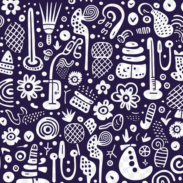 Patrones únicos de doodle esbozos artísticos collage y diseños garabateados para sus proyectos digitales