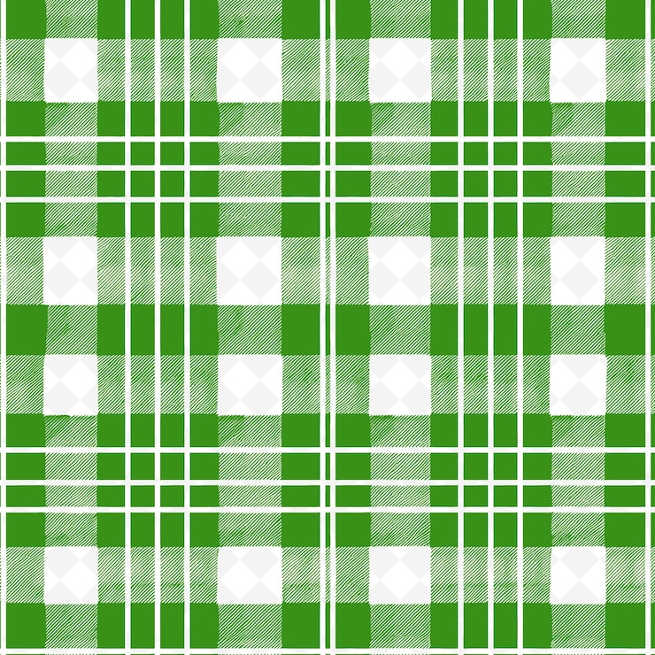 PSD pattern à carreaux de tartan avec icône à carteaux et dessin abstrait inspiré de la nature qui se croise