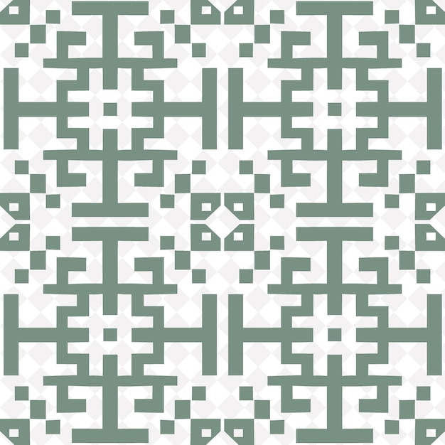 Pattern géométrique minimaliste simple dans le style de la Mongolie Collections d'art de contour créatif