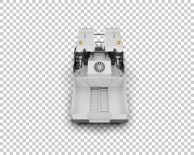 PSD el pavimentador de asfalto aislado en el fondo de la ilustración de renderización 3d