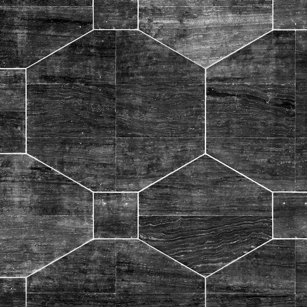 Pavimenti in piastrelle esagonali con consistenza di grano di legno