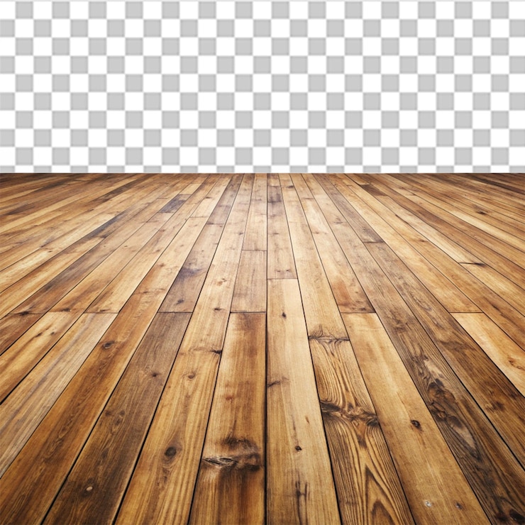 PSD pavimento in legno isolato su sfondo trasparente