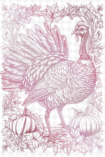 un pavo en un estilo gráfico
