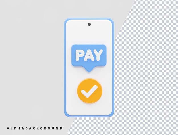 PSD pay-symbol 3d-rendering-illustration